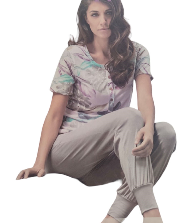 Women 's Cotton Pijamas Long Trousers