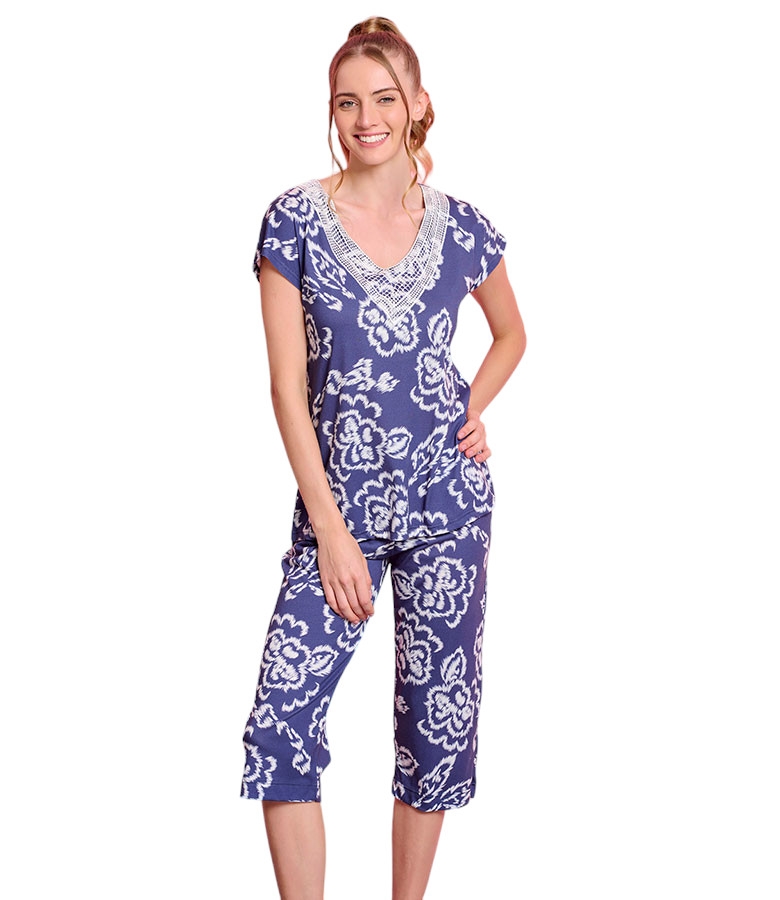 Jeannette Cotton Capri Pijamas