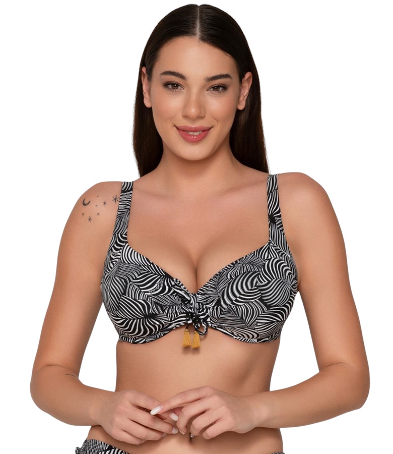 Luna Μαγιό Σουτιέν Balconette Zebra Cup E/F