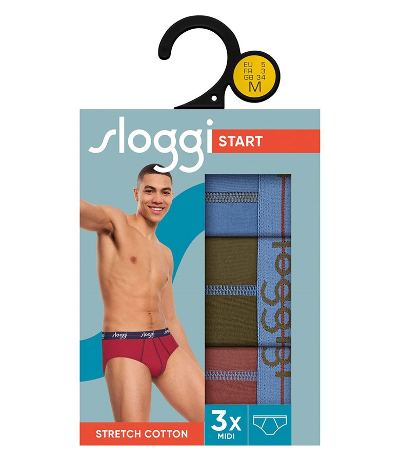 Sloggi Ανδρικό Σλιπ Start Midi 3Pack